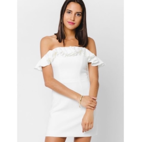 Little White Ruffle Dress - Picture 4 of 4
